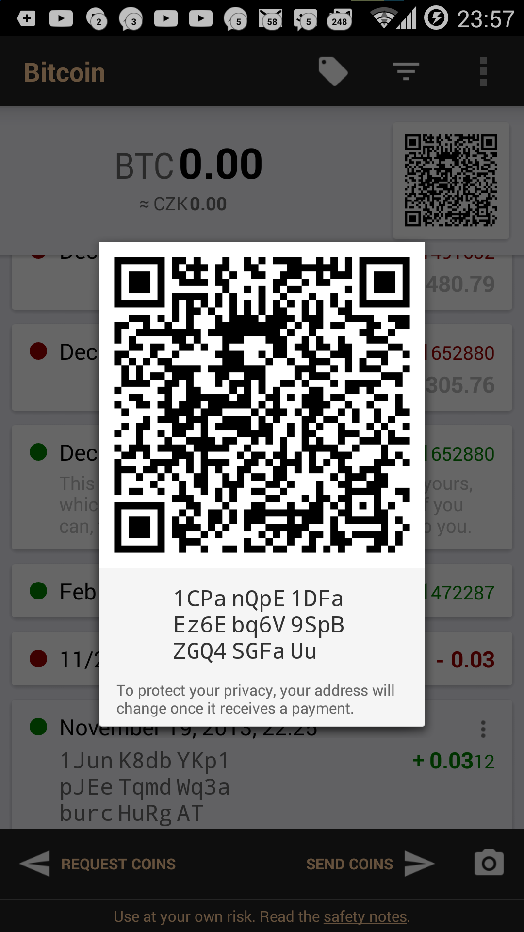bitcoin wallet address pakartotinis naudojimas)